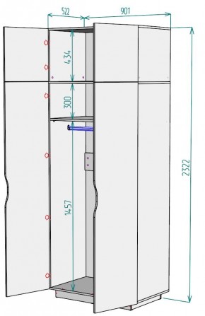 Шкаф "Аврора (H36)" в Верхней Салде - verhnyaya-salda.mebel24.online | фото 2