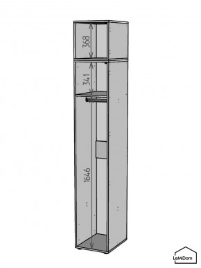 Шкаф с антресолью Linnea MHR-1A-1 2450х400х510 (Белый-М 11.1.2) в Верхней Салде - verhnyaya-salda.mebel24.online | фото 3