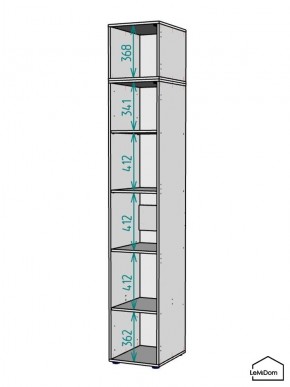 Шкаф с антресолью Linnea MHR-1A-2 2450х400х510 (Белый-М 11.1.2) в Верхней Салде - verhnyaya-salda.mebel24.online | фото 3