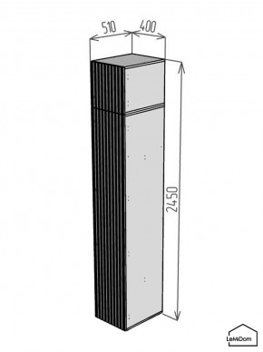 Шкаф с антресолью Linnea MHR-1A-3 2450х400х510 (Белый-М 11.1.2) в Верхней Салде - verhnyaya-salda.mebel24.online | фото 2