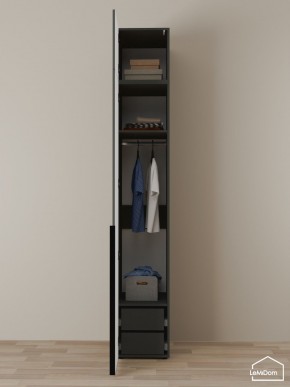 Шкаф с антресолью Linnea MHR-1A-3 2450х400х510 (Графит-М 11.1.25) в Верхней Салде - verhnyaya-salda.mebel24.online | фото 6