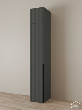 Шкаф с антресолью Linnea MHR-1A-4 2450х400х510 (Графит-М 11.1.25) в Верхней Салде - verhnyaya-salda.mebel24.online | фото