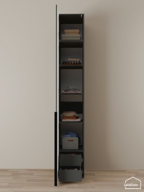 Шкаф с антресолью Linnea MHR-1A-4 2450х400х510 (Графит-М 11.1.25) в Верхней Салде - verhnyaya-salda.mebel24.online | фото 4