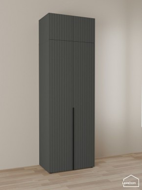 Шкаф с антресолью Linnea MHR-2A-3 2450х800х510 (Графит-М 11.1.25) в Верхней Салде - verhnyaya-salda.mebel24.online | фото 1