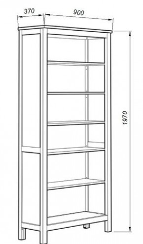 Стеллаж 00 Кантри, массив сосны, цвет белый в Верхней Салде - verhnyaya-salda.mebel24.online | фото 3