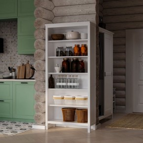 Стеллаж 00 Кантри, массив сосны, цвет белый в Верхней Салде - verhnyaya-salda.mebel24.online | фото 4