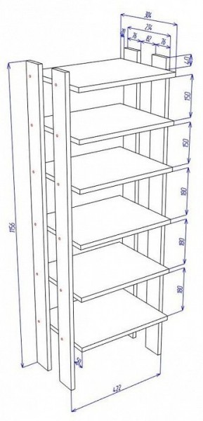 Стеллаж для обуви Cross СТЕЛ1 в Верхней Салде - verhnyaya-salda.mebel24.online | фото 3