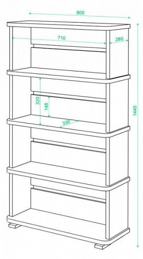 Стеллаж Домино СБ-25/4 в Верхней Салде - verhnyaya-salda.mebel24.online | фото 3