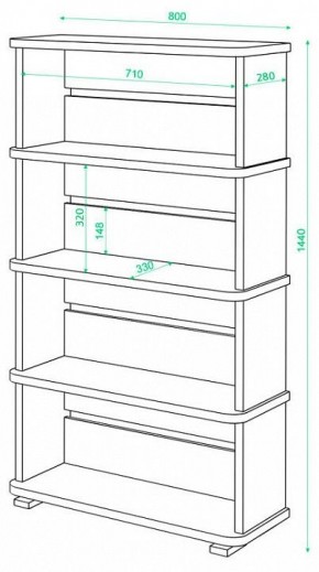 Стеллаж Домино СБ-25/4 в Верхней Салде - verhnyaya-salda.mebel24.online | фото 2