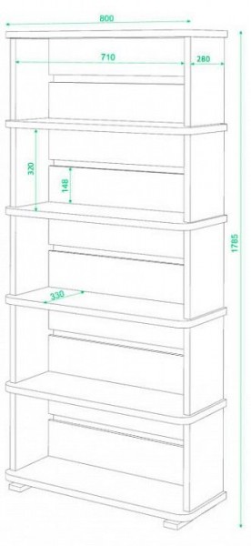 Стеллаж Домино СБ-25/5 в Верхней Салде - verhnyaya-salda.mebel24.online | фото 2