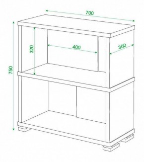 Стеллаж книжный Домино нельсон СБ-10_2 в Верхней Салде - verhnyaya-salda.mebel24.online | фото 3