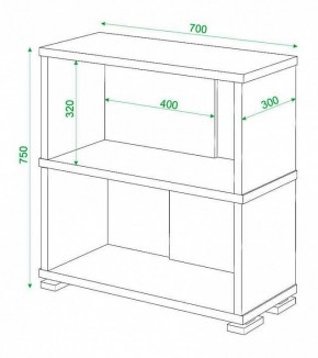 Стеллаж книжный Домино СБ-10_2 в Верхней Салде - verhnyaya-salda.mebel24.online | фото 3