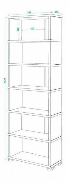 Стеллаж книжный Домино СБ-10_6 в Верхней Салде - verhnyaya-salda.mebel24.online | фото 2