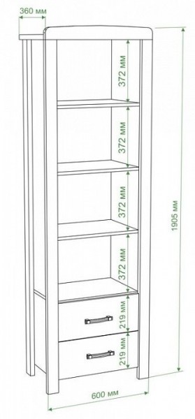 Стеллаж комбинированный Бартоло ВТД в Верхней Салде - verhnyaya-salda.mebel24.online | фото 2