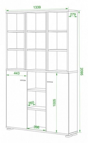Стеллаж комбинированный Домино ПУ-40-6 в Верхней Салде - verhnyaya-salda.mebel24.online | фото 2
