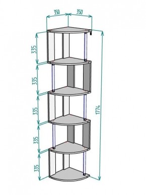 Стеллаж Maria S113-MA (Венге) в Верхней Салде - verhnyaya-salda.mebel24.online | фото 2