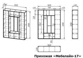 Стенка для прихожей Мебелайн-17 в Верхней Салде - verhnyaya-salda.mebel24.online | фото 3