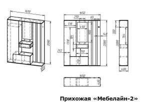 Стенка для прихожей Мебелайн-2 в Верхней Салде - verhnyaya-salda.mebel24.online | фото 3