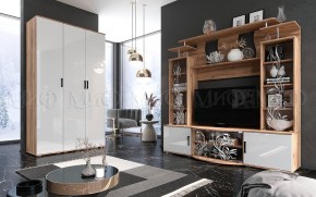 Стенка Виста (Белый глянец/Дуб крафт) в Верхней Салде - verhnyaya-salda.mebel24.online | фото 3