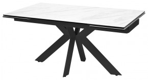 Стол BELLUNO 160 MARBLES KL-99 Белый мрамор матовый, итальянская керамика/ черный каркас, ®DISAUR в Верхней Салде - verhnyaya-salda.mebel24.online | фото 1