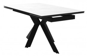 Стол BELLUNO 160 MARBLES KL-99 Белый мрамор матовый, итальянская керамика/ черный каркас, ®DISAUR в Верхней Салде - verhnyaya-salda.mebel24.online | фото 2