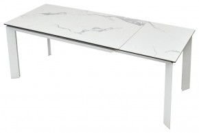 Стол CREMONA 140 MATTE STATUARIO Белый мрамор матовый, керамика/ белый каркас, ®DISAUR в Верхней Салде - verhnyaya-salda.mebel24.online | фото 5