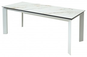 Стол CREMONA 160 KL-188 Контрастный мрамор / белый каркас, ®DISAUR в Верхней Салде - verhnyaya-salda.mebel24.online | фото 3