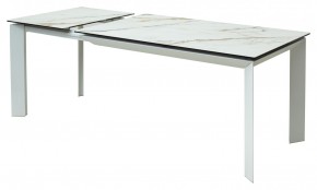 Стол CREMONA 160 KL-188 Контрастный мрамор / белый каркас, ®DISAUR в Верхней Салде - verhnyaya-salda.mebel24.online | фото 6