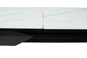 Стол CREMONA 160 KL-99 Белый мрамор матовый, итальянская керамика / черный каркас, ®DISAUR в Верхней Салде - verhnyaya-salda.mebel24.online | фото 4