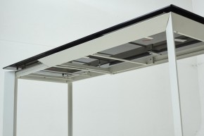 Стол CREMONA 180 KL-188 Контрастный мрамор матовый, итальянская керамика/ белый каркас, ®DISAUR в Верхней Салде - verhnyaya-salda.mebel24.online | фото 8