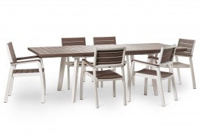 Стол Гармония раздвижной (Harmony Extendable) белый-капучино в Верхней Салде - verhnyaya-salda.mebel24.online | фото 6