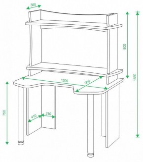 Стол компьютерный Домино lite СКЛ-Игр120 в Верхней Салде - verhnyaya-salda.mebel24.online | фото 2
