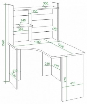 Стол компьютерный Домино Lite СКЛ-Угл120+НКЛ-100 в Верхней Салде - verhnyaya-salda.mebel24.online | фото 2