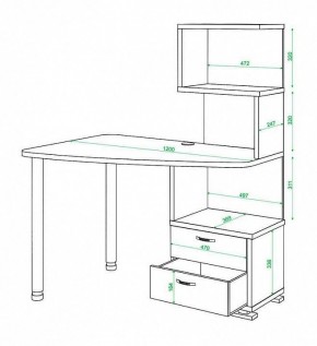 Стол компьютерный Домино нельсон СКМ-60 в Верхней Салде - verhnyaya-salda.mebel24.online | фото 5