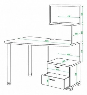 Стол компьютерный Домино нельсон СКМ-60 в Верхней Салде - verhnyaya-salda.mebel24.online | фото 5