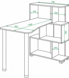 Стол компьютерный Домино нельсон СЛ-5-3СТ-2 в Верхней Салде - verhnyaya-salda.mebel24.online | фото 2