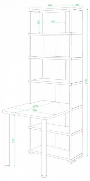 Стол компьютерный Домино СБ-10М/6 в Верхней Салде - verhnyaya-salda.mebel24.online | фото 2