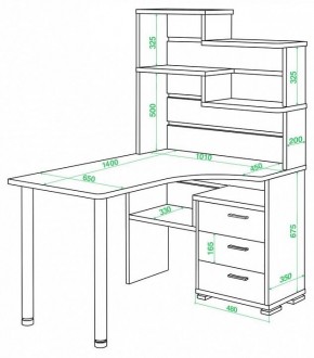 Стол компьютерный Домино СР-132-140 в Верхней Салде - verhnyaya-salda.mebel24.online | фото 2