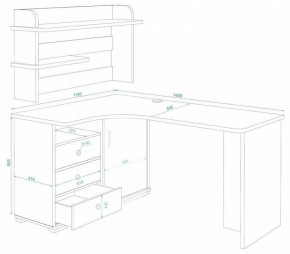 Стол компьютерный Домино СР-145 в Верхней Салде - verhnyaya-salda.mebel24.online | фото 2