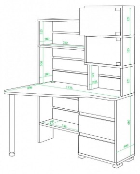 Стол компьютерный Домино СР-322 в Верхней Салде - verhnyaya-salda.mebel24.online | фото 2