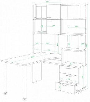 Стол компьютерный Домино СР-500М/140 в Верхней Салде - verhnyaya-salda.mebel24.online | фото 2