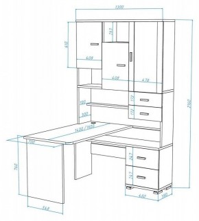 Стол компьютерный Домино СР-620/140 в Верхней Салде - verhnyaya-salda.mebel24.online | фото 2