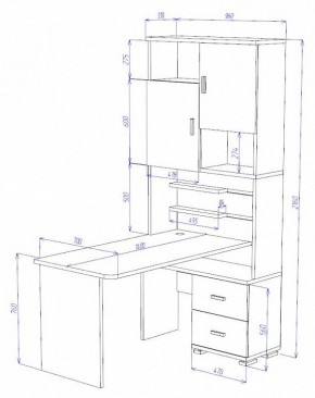 Стол компьютерный Домино СР-720/140 в Верхней Салде - verhnyaya-salda.mebel24.online | фото 2