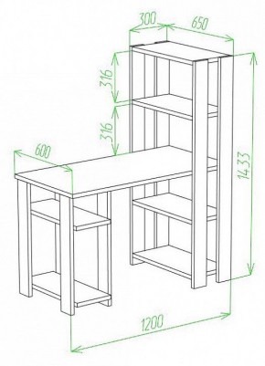 Стол компьютерный Slim СТН-145/120 в Верхней Салде - verhnyaya-salda.mebel24.online | фото 2