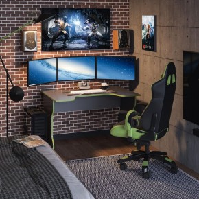 Стол компьютерный ВАРДИГ K1 120x82, антрацит/лайм в Верхней Салде - verhnyaya-salda.mebel24.online | фото 4