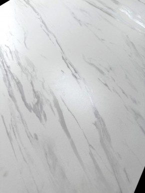 Стол MATERA 160 MARBLES KL-99 Белый мрамор матовый, итальянская керамика/ черный каркас, ®DISAUR в Верхней Салде - verhnyaya-salda.mebel24.online | фото 3