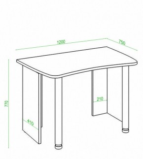 Стол офисный Домино Лайт СКЛ-Софт120 в Верхней Салде - verhnyaya-salda.mebel24.online | фото 2