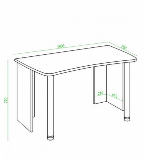 Стол офисный Домино Лайт СКЛ-Софт140 в Верхней Салде - verhnyaya-salda.mebel24.online | фото 3