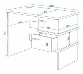 Стол письменный Домино нельсон СД-15С в Верхней Салде - verhnyaya-salda.mebel24.online | фото 3