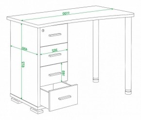 Стол письменный Домино СКМ-50 в Верхней Салде - verhnyaya-salda.mebel24.online | фото 6